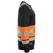 Snickers 8031 High-Vis Class 1 Sweatshirt Black/Orange 2XL - Apparel & Accessories > Clothing > Activewear > Activewear Sweatshirts & Hoodies > Sweatshirts SALE HI-VIS HOODIES