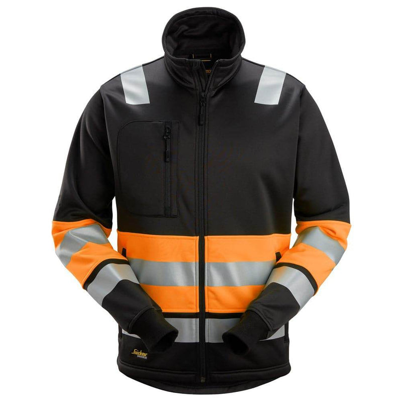 Snickers 8034 High-Vis Class 1 Full Zip Sweatshirt Jacket - HI-VIS SWEATSHIRTS & HOODIES
