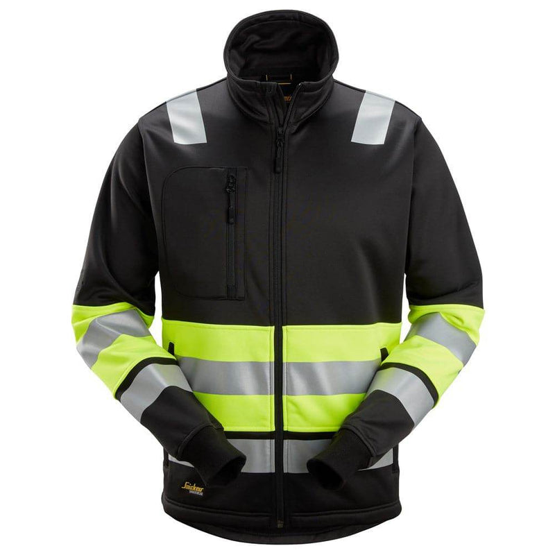 Snickers 8034 High-Vis Class 1 Full Zip Sweatshirt Jacket - HI-VIS SWEATSHIRTS & HOODIES