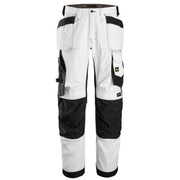 Snickers 6251 AllroundWork, Stretch Loose Fit Holster Pocket Work Trousers White - KNEE PAD TROUSERS