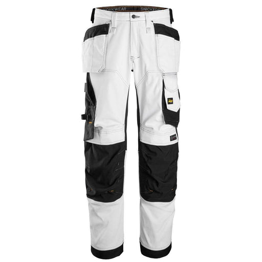 Snickers 6271 AllroundWork 4-Way Stretch Holster Pockets Trousers White - Business & Industrial > Work Safety Protective Gear KNEE PAD TROUSERS