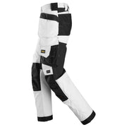 Snickers 6251 AllroundWork, Stretch Loose Fit Holster Pocket Work Trousers White - KNEE PAD TROUSERS
