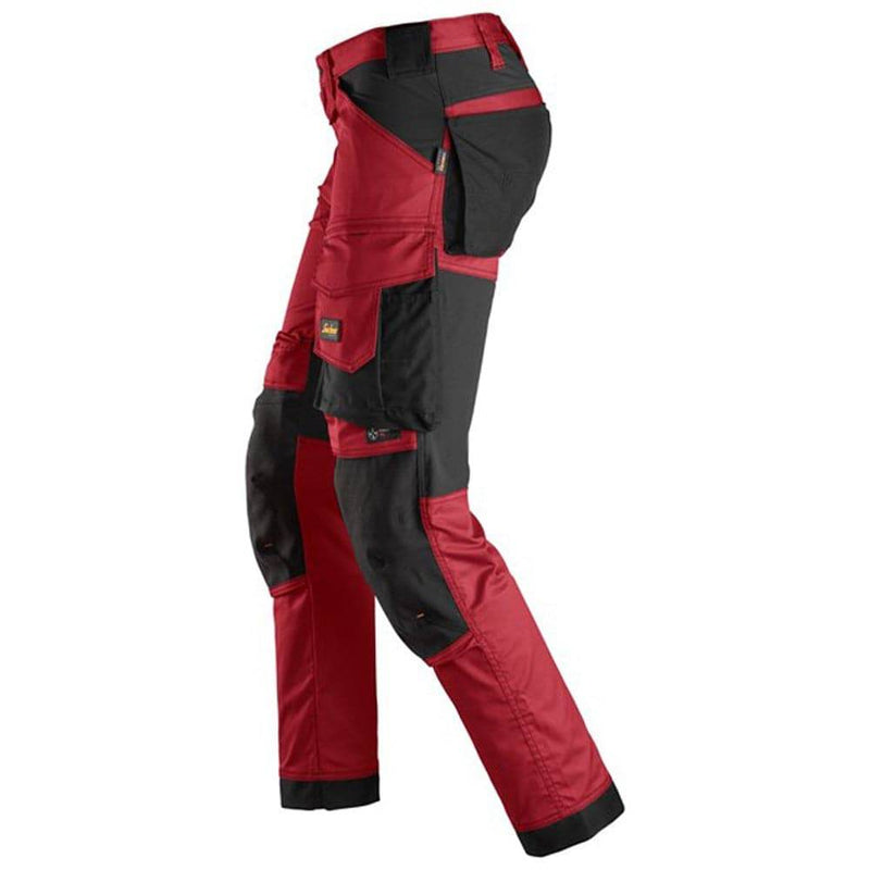 Snickers 6341 AllroundWork Stretch Trousers Red - KNEE PAD TROUSERS