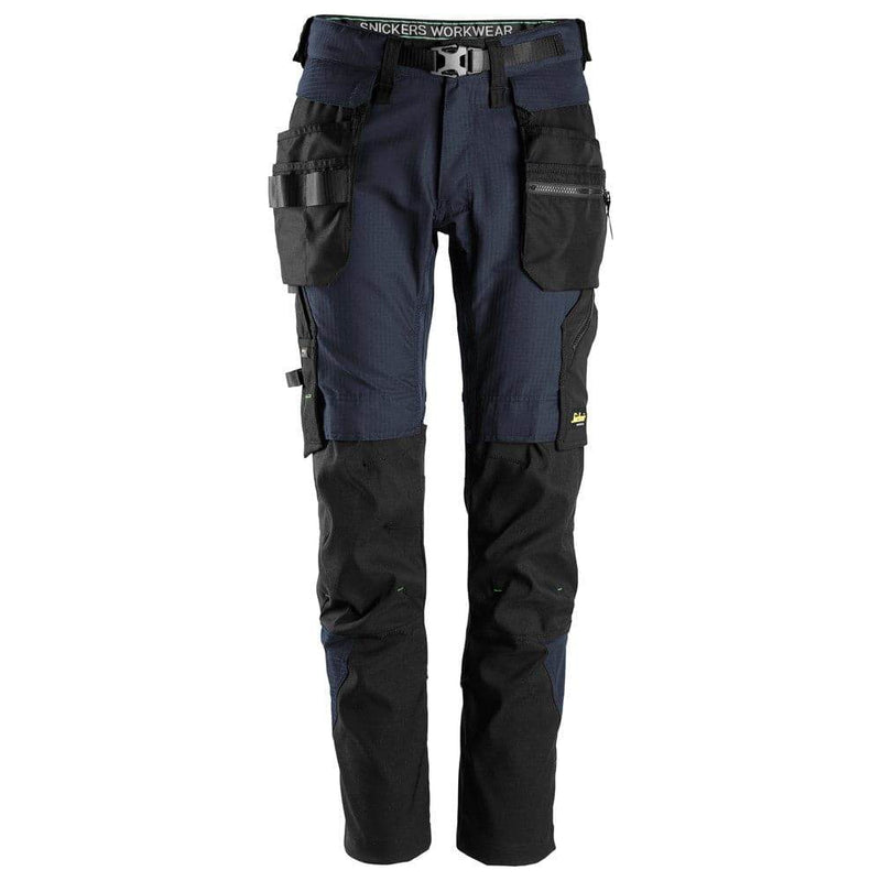 Snickers 6972 FlexiWork, Work Trousers+ Detachable Holster Pockets Navy Blue - KNEE PAD TROUSERS