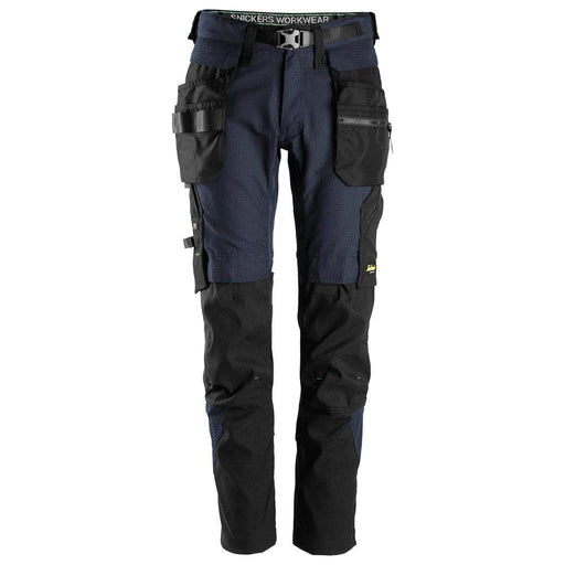 Snickers 6972 FlexiWork, Work Trousers+ Detachable Holster Pockets Navy Blue - KNEE PAD TROUSERS