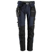 Snickers 6972 FlexiWork, Work Trousers+ Detachable Holster Pockets Navy Blue - KNEE PAD TROUSERS