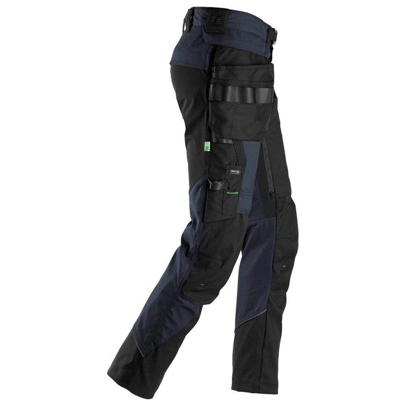 Snickers 6972 FlexiWork, Work Trousers+ Detachable Holster Pockets Navy Blue - KNEE PAD TROUSERS