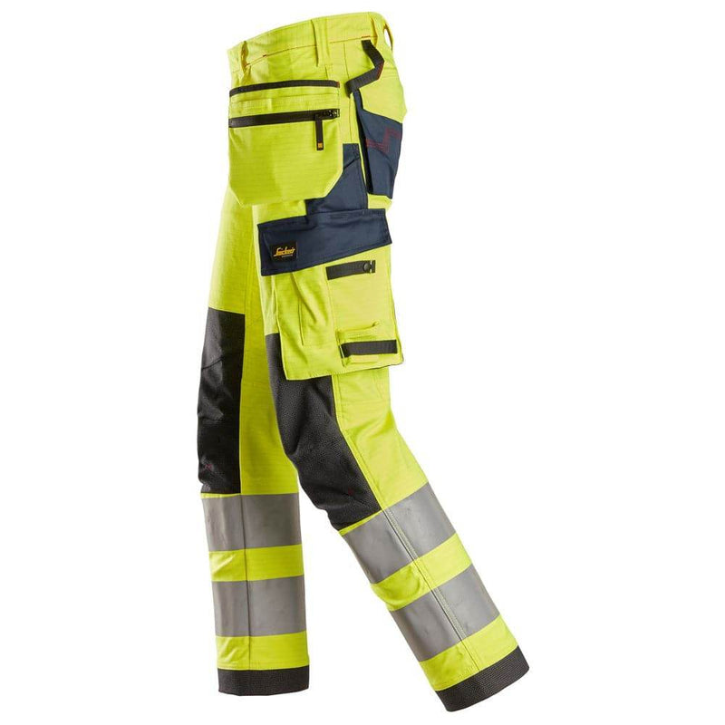 Snickers 6268 ProtecWork Stretch Work Trousers Holster Pockets, High-Vis Class 2 - Business & Industrial > Work Safety Protective Gear FLAME RETARDANT TROUSERS