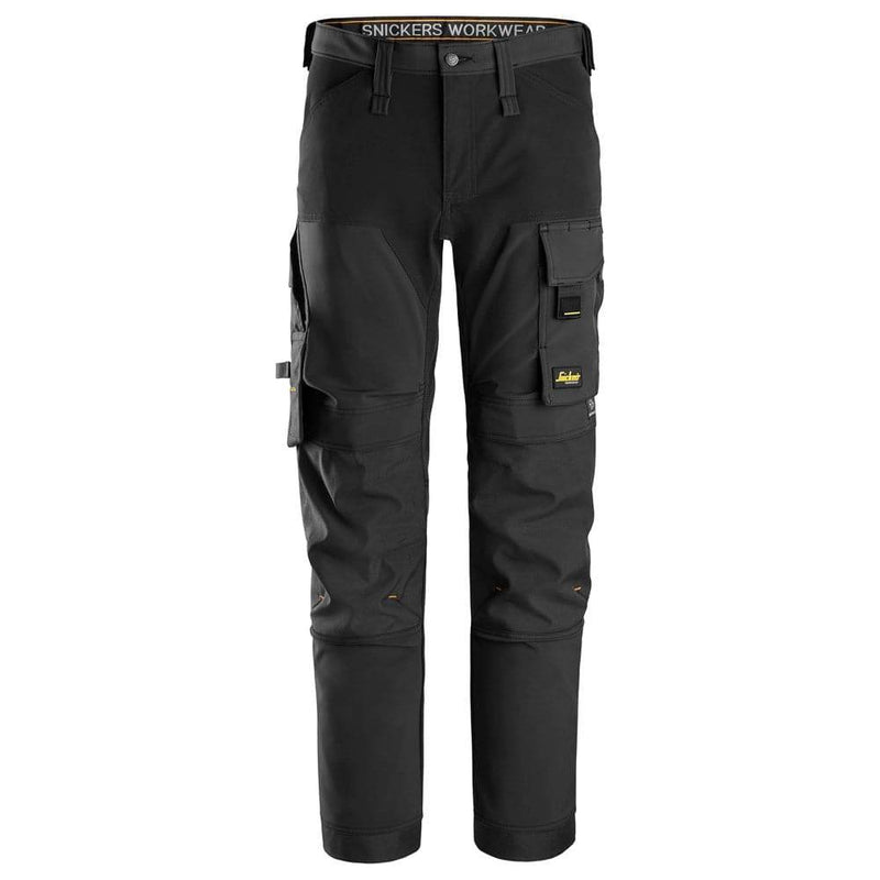 Snickers 6375 AllroundWork 4-way Stretch Trousers Black - KNEE PAD TROUSERS