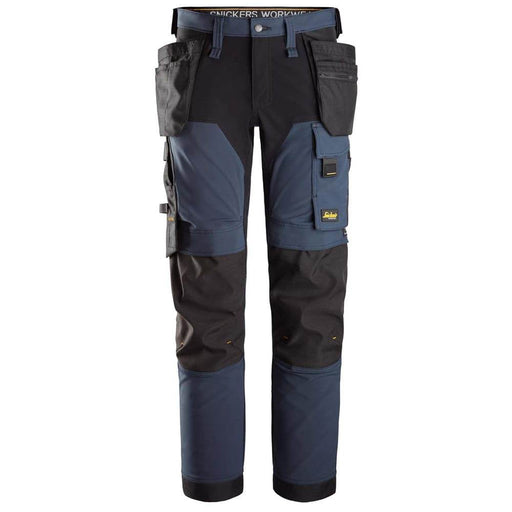 Snickers 6275 AllroundWork, 4-way Stretch Trousers Holster Pockets Navy Blue - KNEE PAD TROUSERS