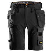 Snickers 6175 AllroundWork 4-Way Stretch Holster Pocket Short Black 36" Waist, Snickers Size 52 - SALE SHORTS
