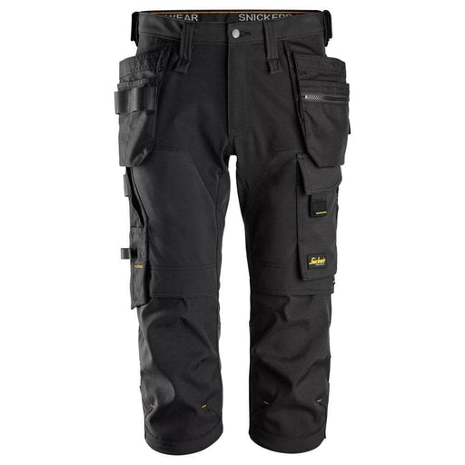 Snickers 6178 AllroundWork, 4-Way Stretch Pirate Trousers Holster Pockets Black, 38" Waist 32" Leg-Snickers 54 - Apparel & Accessories > Clothing > Pants > Cargo Pants SALE TROUSERS