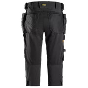 Snickers 6178 AllroundWork, 4-Way Stretch Pirate Trousers Holster Pockets Black / 48 (33" Waist, 32" Leg) - SALE SHORTS