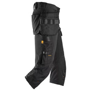 Snickers 6178 AllroundWork, 4-Way Stretch Pirate Trousers Holster Pockets Black, 38" Waist 32" Leg-Snickers 54 - Apparel & Accessories > Clothing > Pants > Cargo Pants SALE TROUSERS