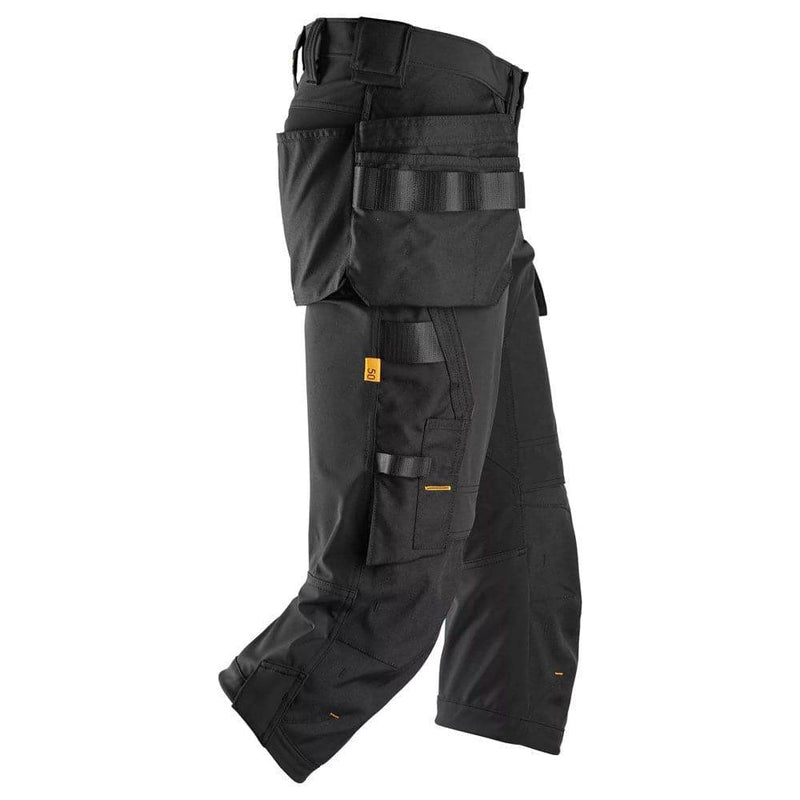 Snickers 6178 AllroundWork, 4-Way Stretch Pirate Trousers Holster Pockets Black, 38" Waist 32" Leg-Snickers 54 - Apparel & Accessories > Clothing > Pants > Cargo Pants SALE TROUSERS