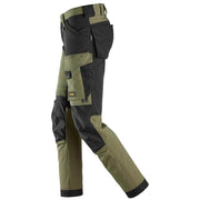 Snickers 6375 AllroundWork 4-way Stretch Trousers Khaki Green - Apparel & Accessories > Clothing > Uniforms > Contractor Pants & Coveralls KNEE PAD TROUSERS