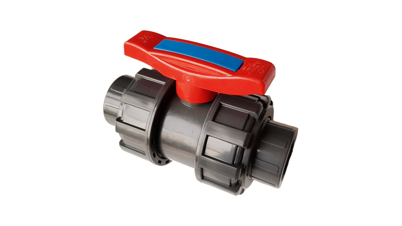 PVC Double Union 1/2" BSPF Stopcock - Home & Garden > Lawn & Garden Tech Hose & Fittings