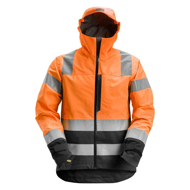 Snickers 1330 AllroundWork, Hi-Vis Waterproof Shell Jacket Class 3 Various Colours - HI-VIS JACKETS & COATS