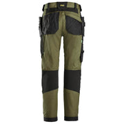 Snickers 6902 FlexiWork, Kneepad Holster Pocket Work Trousers Khaki Green - Apparel & Accessories > Clothing > Uniforms > Contractor Pants & Coveralls KNEE PAD TROUSERS