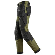 Snickers 6902 FlexiWork, Kneepad Holster Pocket Work Trousers Khaki Green - Apparel & Accessories > Clothing > Uniforms > Contractor Pants & Coveralls KNEE PAD TROUSERS
