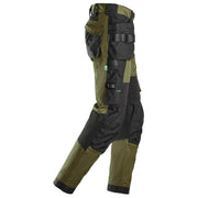 Snickers 6902 FlexiWork, Kneepad Holster Pocket Work Trousers Khaki Green - Apparel & Accessories > Clothing > Uniforms > Contractor Pants & Coveralls KNEE PAD TROUSERS