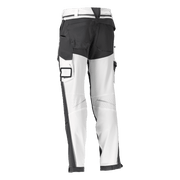 Mascot 22279 Ultimate Stretch Click System Pocket Trousers White / Stone Grey - KNEE PAD TROUSERS