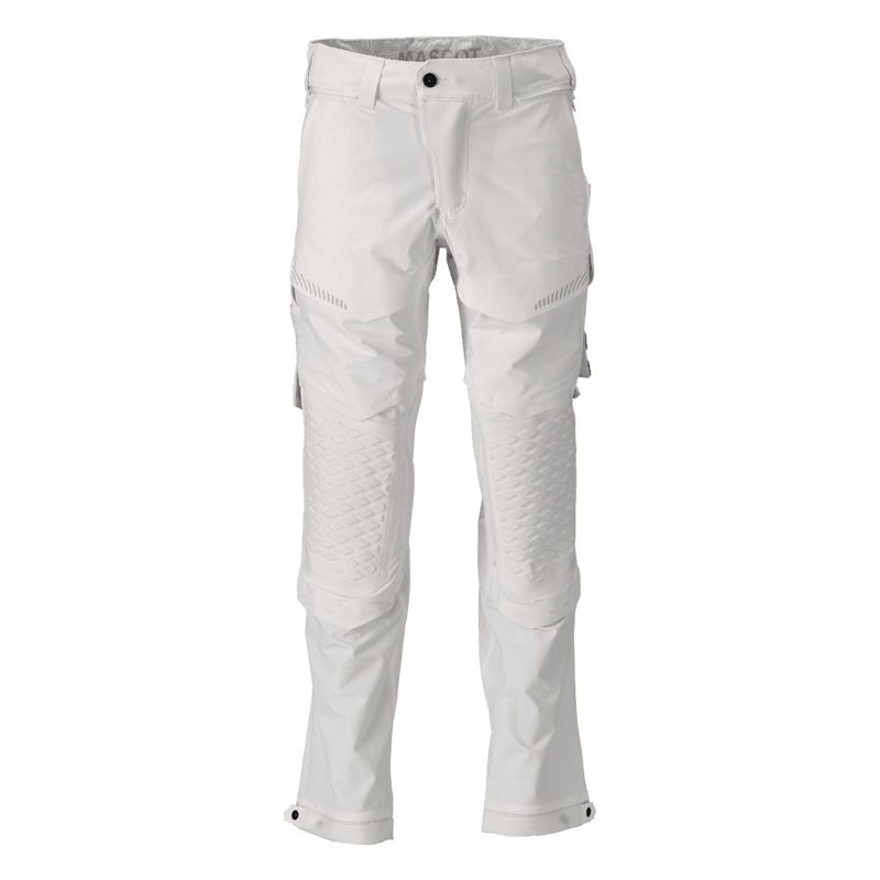 Mascot 22279 Ultimate Stretch Click System Pocket Trousers White - KNEE PAD TROUSERS