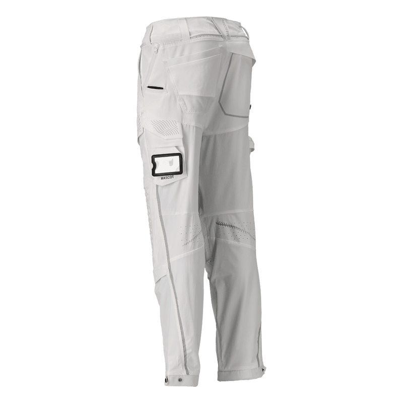 Mascot 22279 Ultimate Stretch Click System Pocket Trousers White - KNEE PAD TROUSERS
