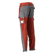 Mascot 22279 Ultimate Stretch Click System Pocket Trousers Autumn Red / Stone Grey - KNEE PAD TROUSERS