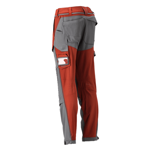 Mascot 22279 Ultimate Stretch Click System Pocket Trousers Autumn Red / Stone Grey - KNEE PAD TROUSERS