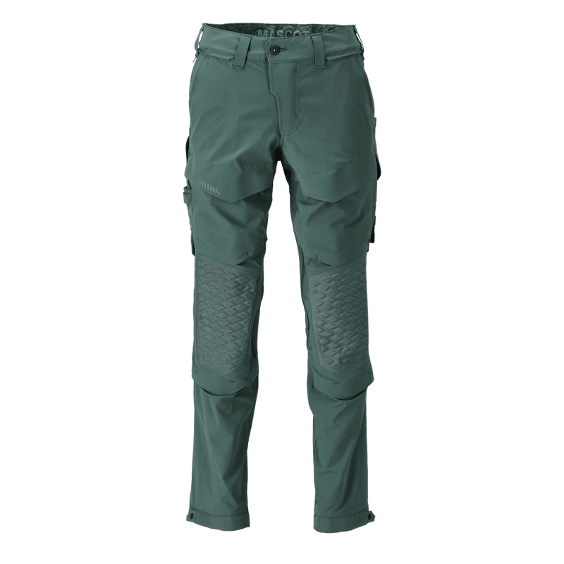 Mascot 22279 Ultimate Stretch Click System Pocket Trousers Forest Green - KNEE PAD TROUSERS