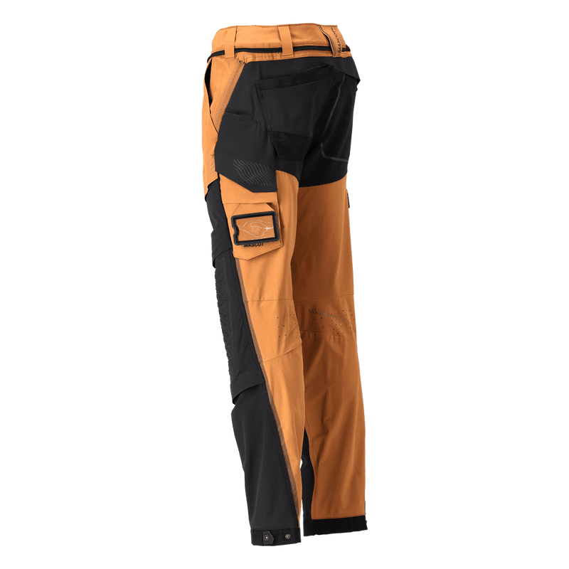 Mascot 22279 Ultimate Stretch Click System Pocket Trousers Nut Brown / Black - KNEE PAD TROUSERS