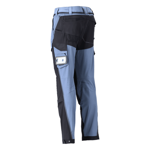 Mascot 22279 Ultimate Stretch Click System Pocket Trousers Stone Blue / Dark Navy - KNEE PAD TROUSERS