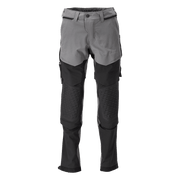 Mascot 22279 Ultimate Stretch Click System Pocket Trousers Stone Grey / Black - KNEE PAD TROUSERS