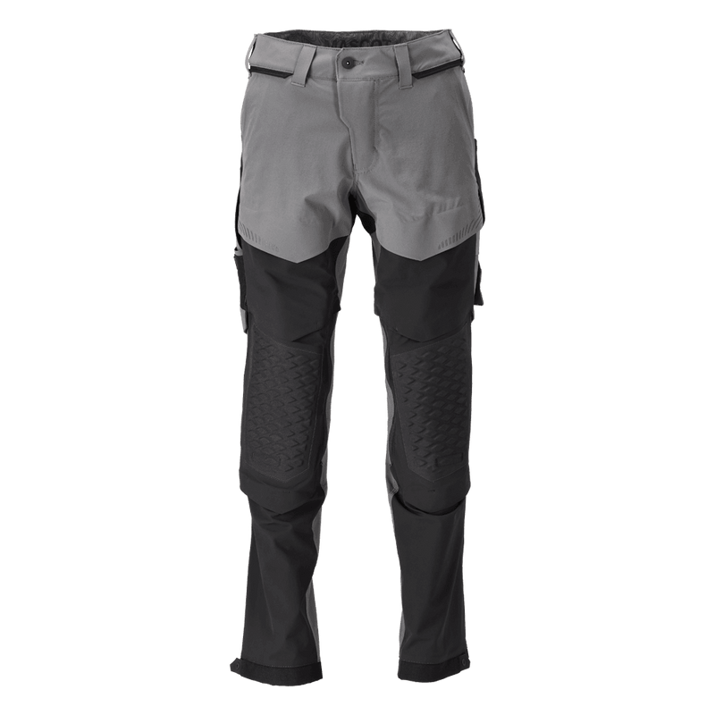 Mascot 22279 Ultimate Stretch Click System Pocket Trousers Stone Grey / Black - KNEE PAD TROUSERS