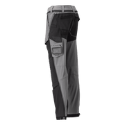 Mascot 22279 Ultimate Stretch Click System Pocket Trousers Stone Grey / Black - KNEE PAD TROUSERS