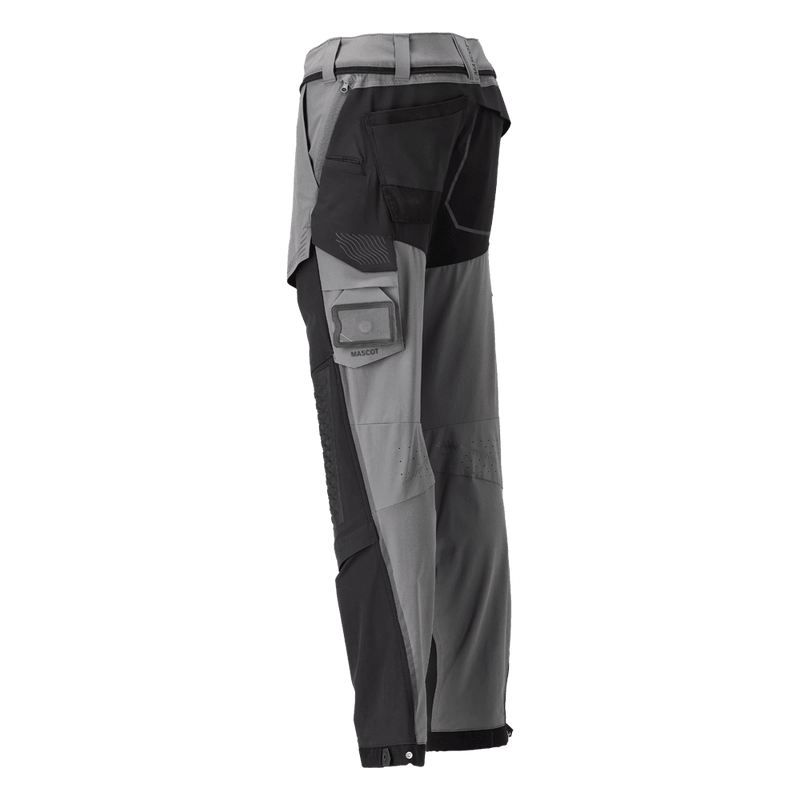 Mascot 22279 Ultimate Stretch Click System Pocket Trousers Stone Grey / Black - KNEE PAD TROUSERS