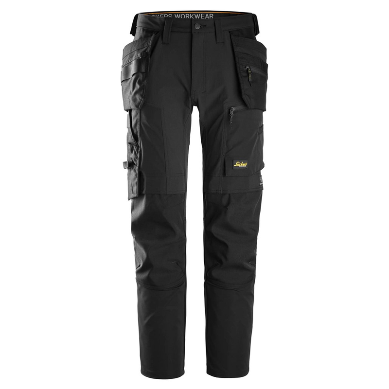Snickers 6218 AllroundWork Holster Pocket 4-Way Stretch Trousers Black - Apparel & Accessories > Clothing > Pants > Cargo Pants KNEE PAD TROUSERS