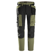 Snickers 6218 AllroundWork Holster Pocket 4-Way Stretch Trousers Khaki Green - Apparel & Accessories > Clothing > Pants > Cargo Pants KNEE PAD TROUSERS