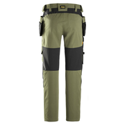 Snickers 6218 AllroundWork Holster Pocket 4-Way Stretch Trousers Khaki Green - Apparel & Accessories > Clothing > Pants > Cargo Pants KNEE PAD TROUSERS