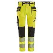 Snickers 6930 H-Vis Detachable Holster Pocket 4-Way Stretch Trousers Class 2 - HI-VIS TROUSERS