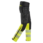 Snickers 6935 Hi-Vis Detachable Holster Pocket 4-Way Stretch Trousers Class 1 - HI-VIS TROUSERS