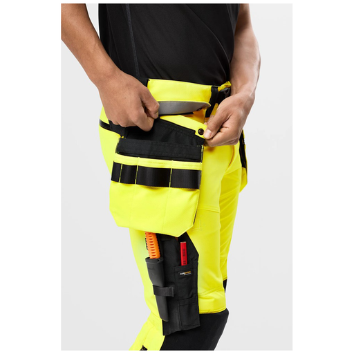 Snickers 6930 H-Vis Detachable Holster Pocket 4-Way Stretch Trousers Class 2 - HI-VIS TROUSERS