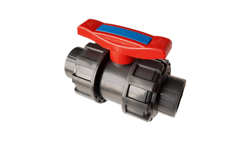 PVC Double Union 1/2" BSPF Stopcock - Home & Garden > Lawn & Garden Tech Hose & Fittings