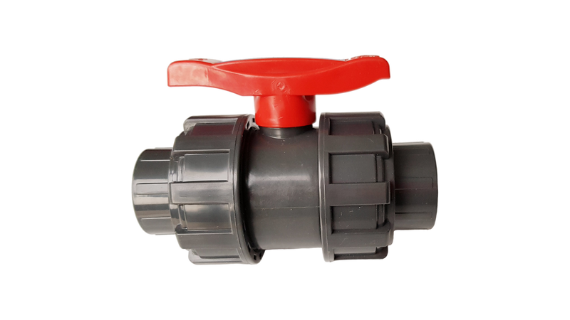 PVC Double Union 1/2" BSPF Stopcock - Home & Garden > Lawn & Garden Tech Hose & Fittings