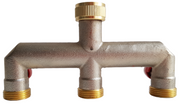 Three Way Tap Splitter Brass 3/4" BSP - Home & Garden > Lawn & Garden Garden watering