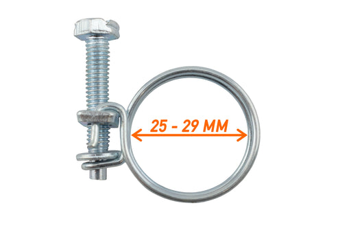 Double Wire Hose Clamp Galvanised 25mm-29mm - Home & Garden > Lawn & Garden > Watering & Irrigation > Garden Hose Fittings & Valves Tech Hose & Fittings