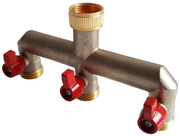 Three Way Tap Splitter Brass 3/4" BSP - Home & Garden > Lawn & Garden Garden watering