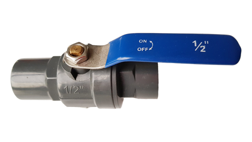 PP 1/2" BSPF Stopcock with Stainless Steel Ball Valve and Handle - Home & Garden > Lawn & Garden Tech Hose & Fittings
