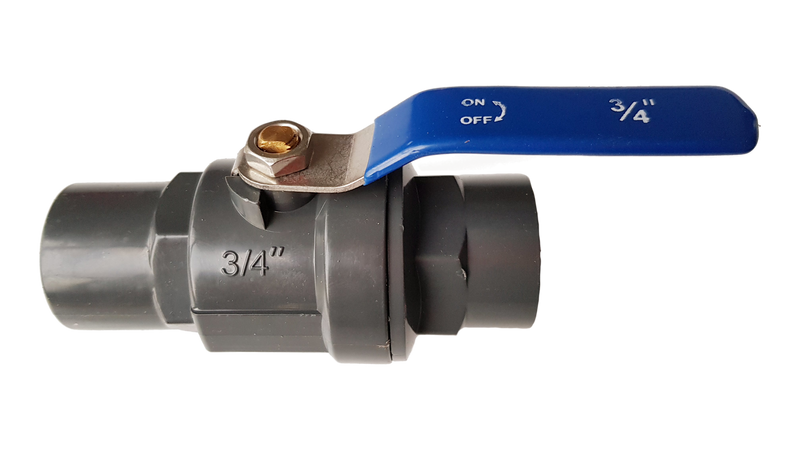 PP 3/4" BSPF Stopcock with Stainless Steel Ball Valve and Handle - Home & Garden > Lawn & Garden Tech Hose & Fittings